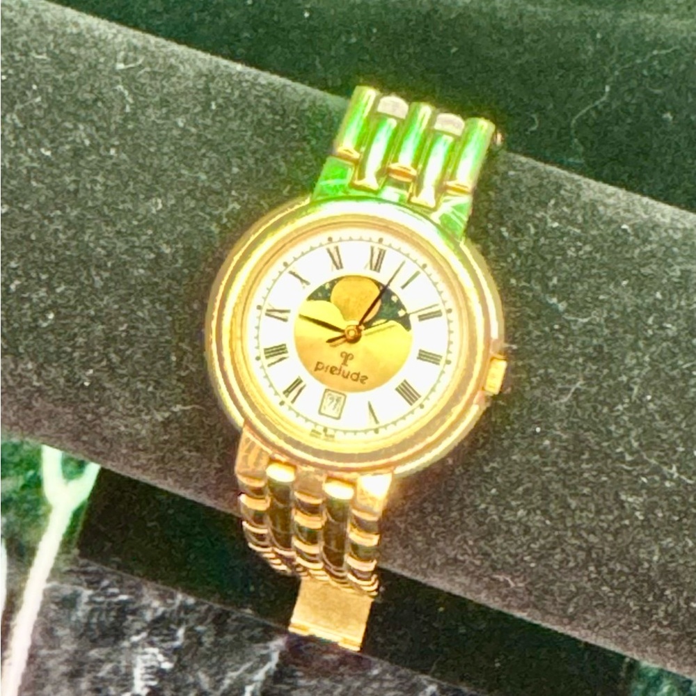 Vintage Prelude Gold Finish Watch